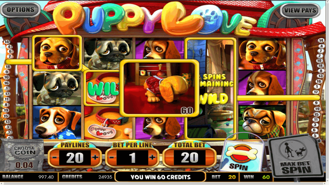 Игровой интерфейс Puppy Love 2